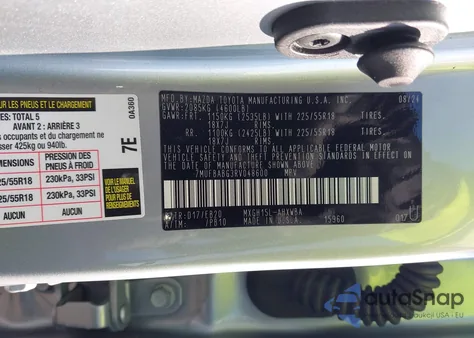 2024 Toyota Corolla Cross Hybrid Xse z USA, uszkodzony, nr VIN 7MUFBABG3RV048600